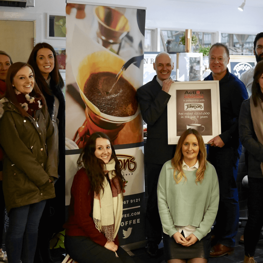 Action Cancer says &lsquo;Thank You&rsquo; to Johnsons Coffee for raising over &pound;210,000